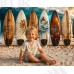 Tło fotograficzne „Deski surfingowe na plaży z falą oceanu” | 4050
